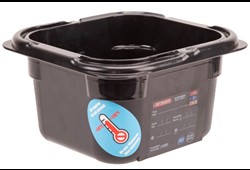 Araven Boîte alimentaire GN1/6 100mmh noir sans BPA
